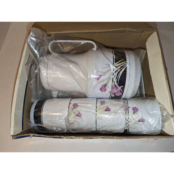 NIB Vintage Unused Phoenix 6 Pc. Thermal Serving Set, Carafe, 4 Tumblers & Tray - Picture 10 of 12